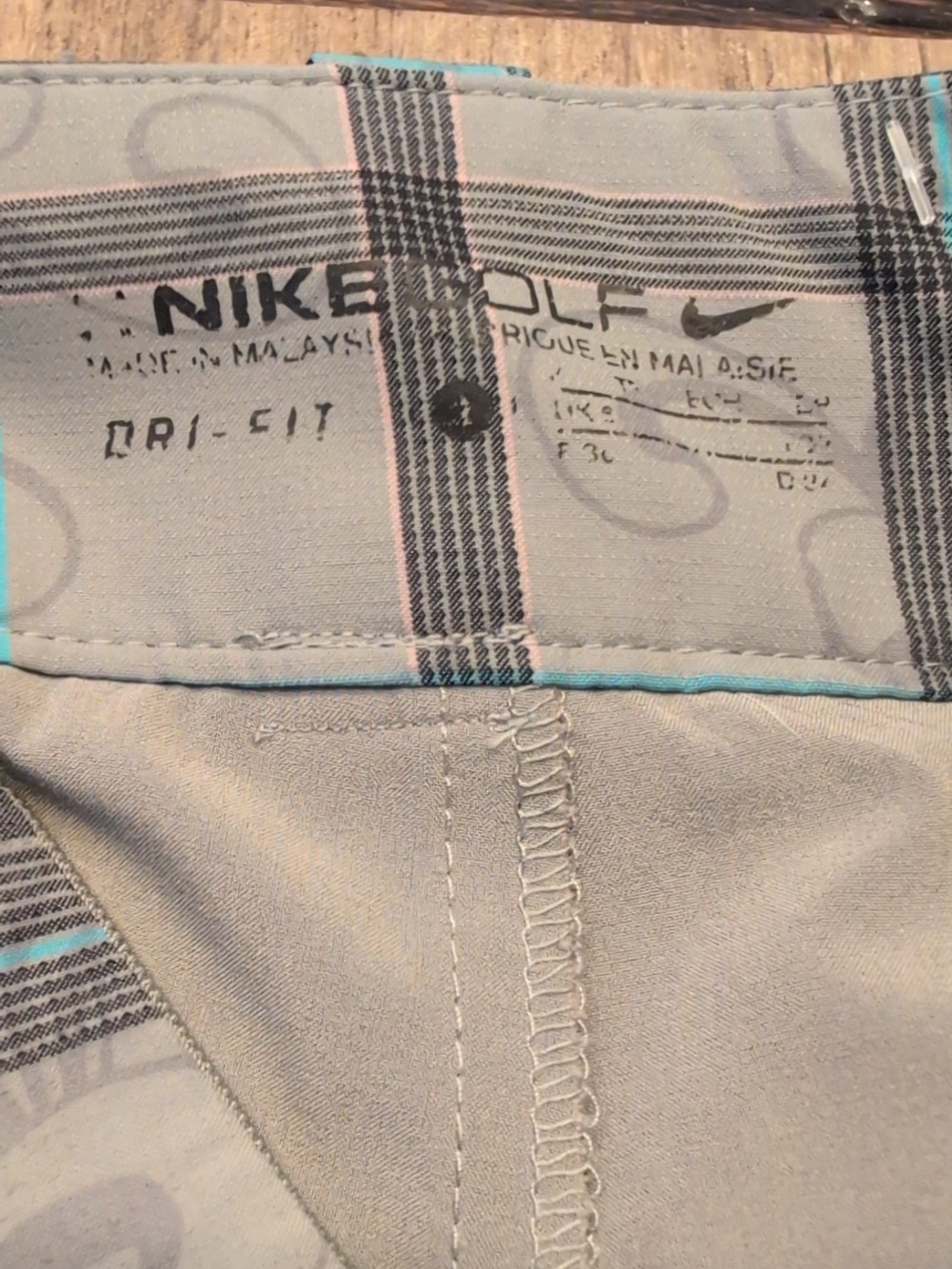 Nike Golf Dri-FIT Plaid Paisley Skort Grey Blue Size 2 - Picture 10 of 13